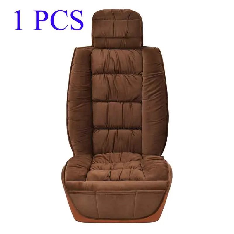 Plush Cotton Car Seat Cover Winter Surrounded Warm Winter Cushion Faux Fur For Seat Protector Mat Car Interior Accessories
