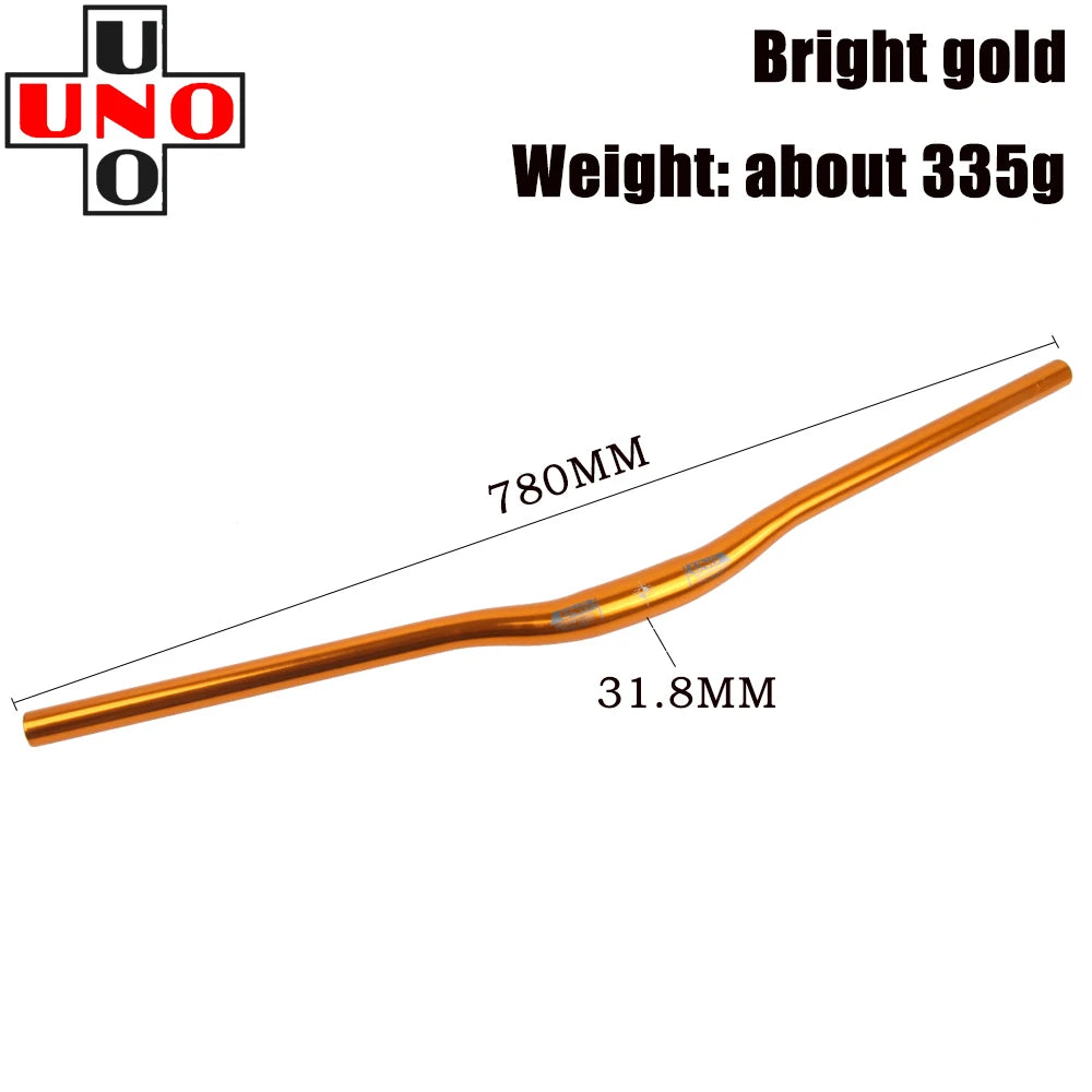 UNO Bicycle Ultra Light Color  Handlebars 31.8 Caliber Bright 740 / 780mm Mountain Bicyle Handle Horizontal Modification