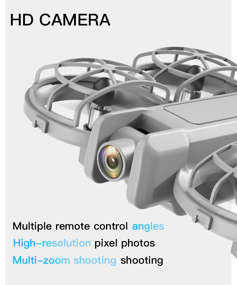 KF600 Aerial Photography Beginner Remote Control Plane Mini Drone with Protective Cover and Light, Drop Resistant Toy