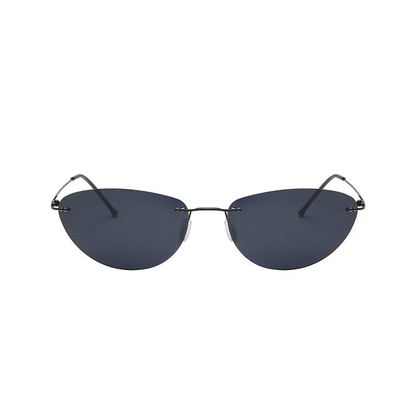 Fashion Rimless Square Sunglasses Mens Rectangle Photochromic Polarized Driving Sunglasses Oval Sun glasses UV400