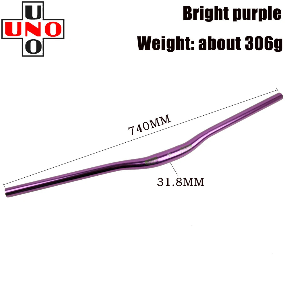 UNO Bicycle Ultra Light Color  Handlebars 31.8 Caliber Bright 740 / 780mm Mountain Bicyle Handle Horizontal Modification
