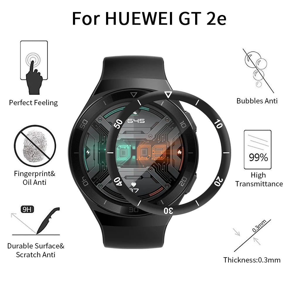 Screen Protective Film For Huawei Watch GT 2e Watch proteccion Clear 3D Fibre Soft Transparent GT2e Film Full Cover Accessories
