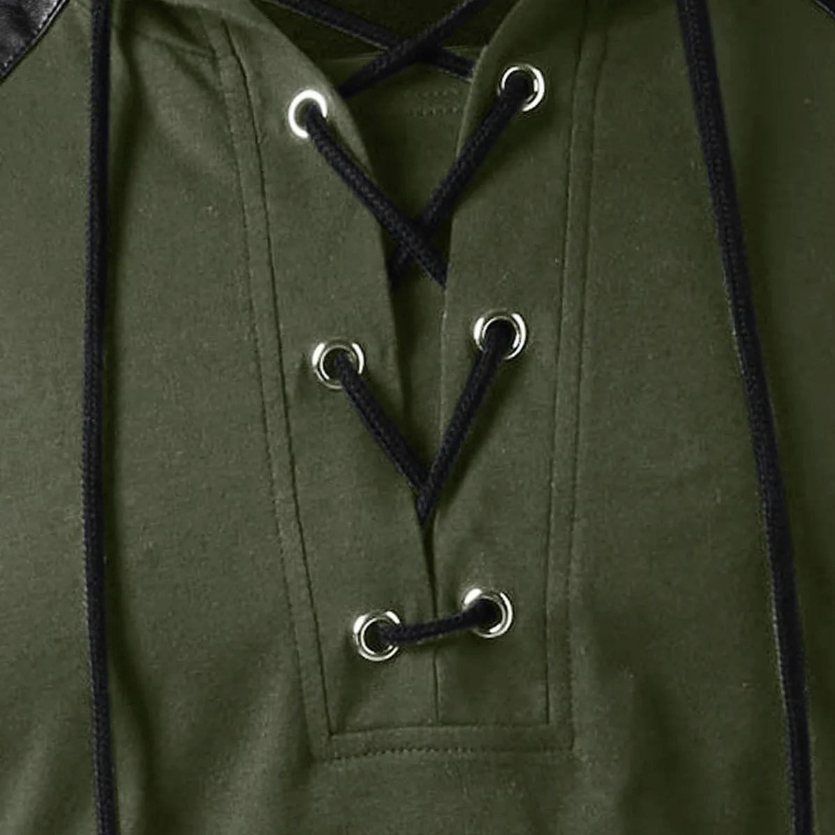 Men Medieval Renaissance Grooms Pirate Reenactment Larp Costume Lacing Up Shirt Bandage Top Middle Age Clothing For Adult 3XL