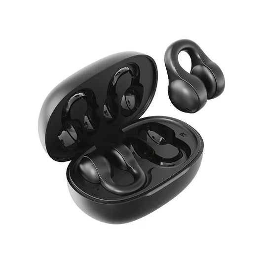 Ultra-Long Battery Life Wireless for BT Headphones with Smart Digital Display Sports Ear Clips Bone Conduction Technology