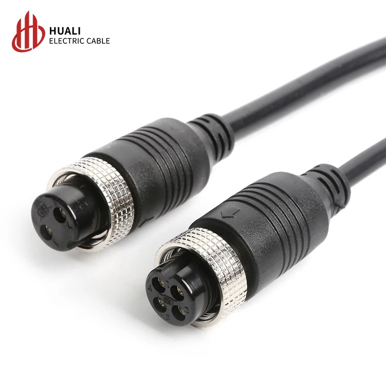GX20 Injection Moulded Double Female Head Wire 1-Meter Aviation Plug Socket 8P Cable Connector Automotive Use Processing Welding