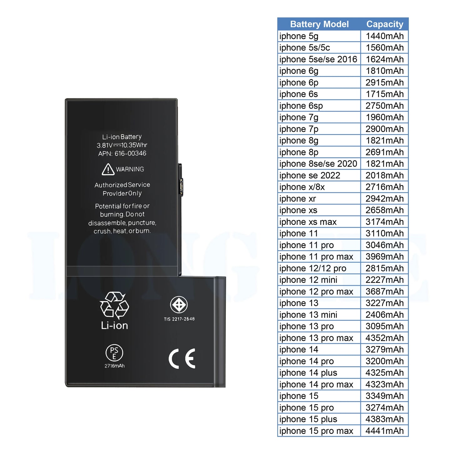 Rechargeable High Capacity Mobile Phone Battery for Ip 13 Pro Max