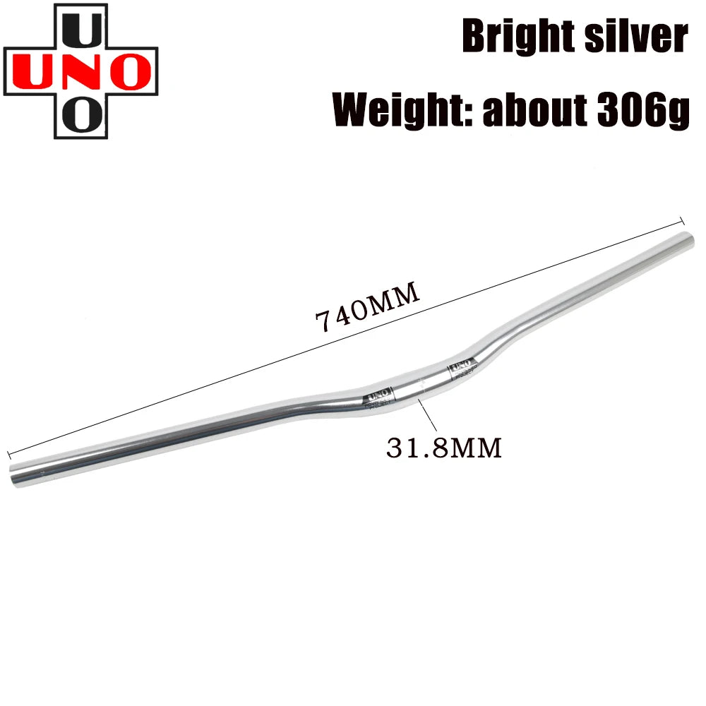 UNO Bicycle Ultra Light Color  Handlebars 31.8 Caliber Bright 740 / 780mm Mountain Bicyle Handle Horizontal Modification