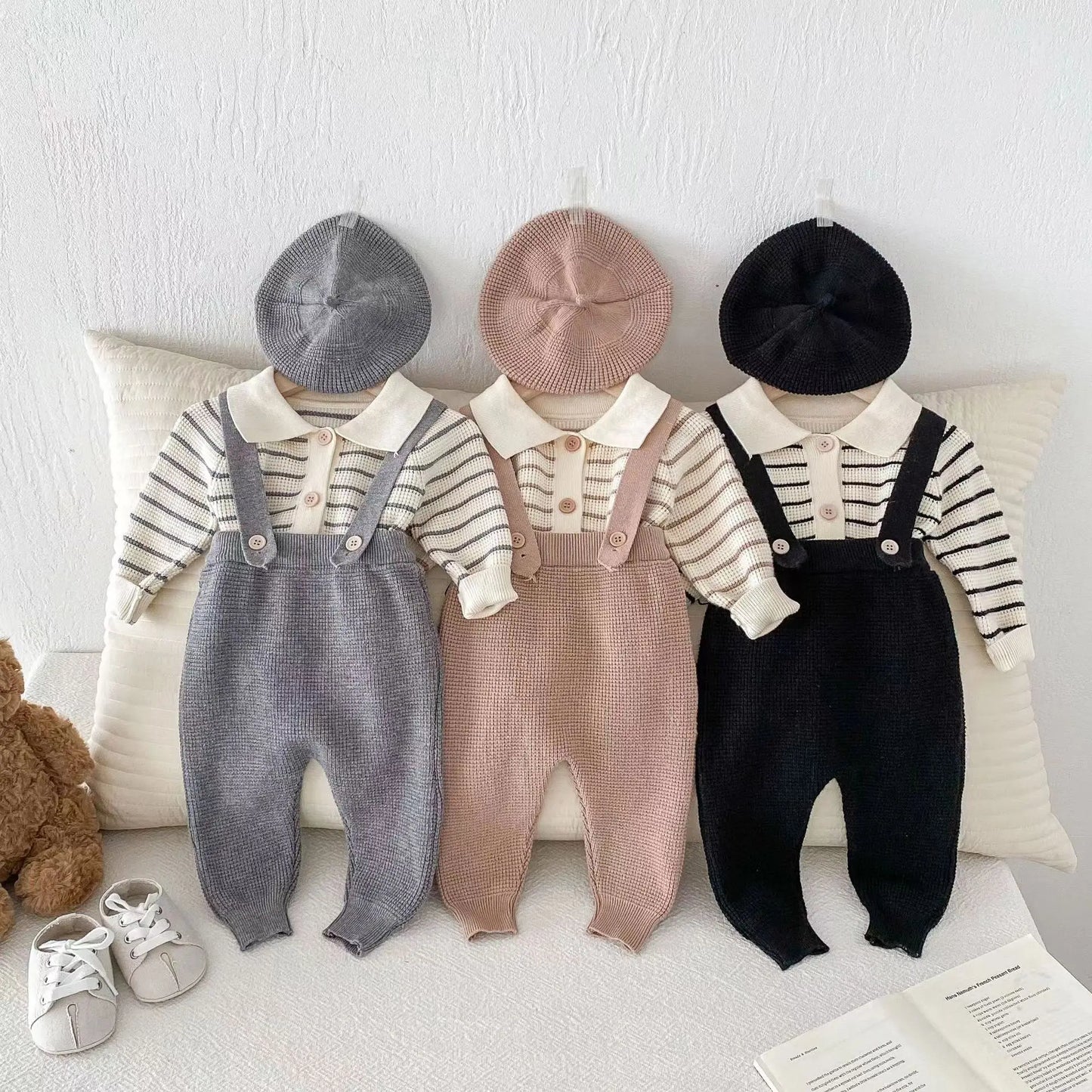 New Arrival Baby Boys Clothing Set Spring 3piece Children's Suit with Shirt + Vest+pants Infants Baby Clothes