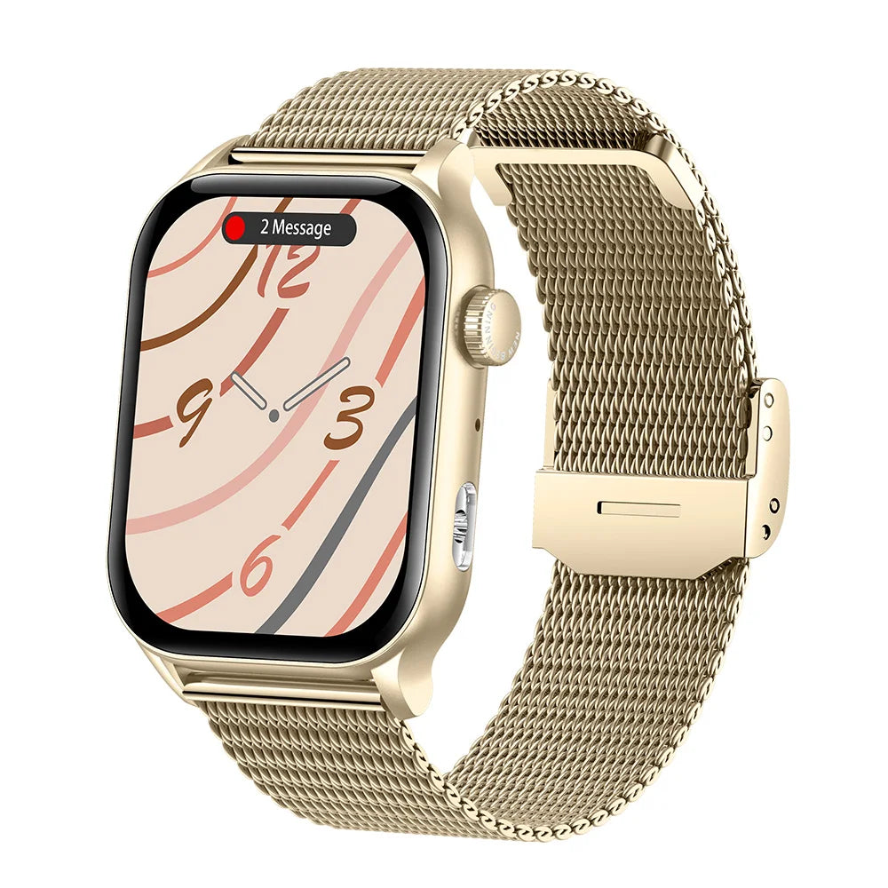 2024 KR86 Smart Watch 1.95inch Amoeld BT Call Waterproof Heart Rate Female Health Monitor Sport Fitness Smartwatch for Women Men