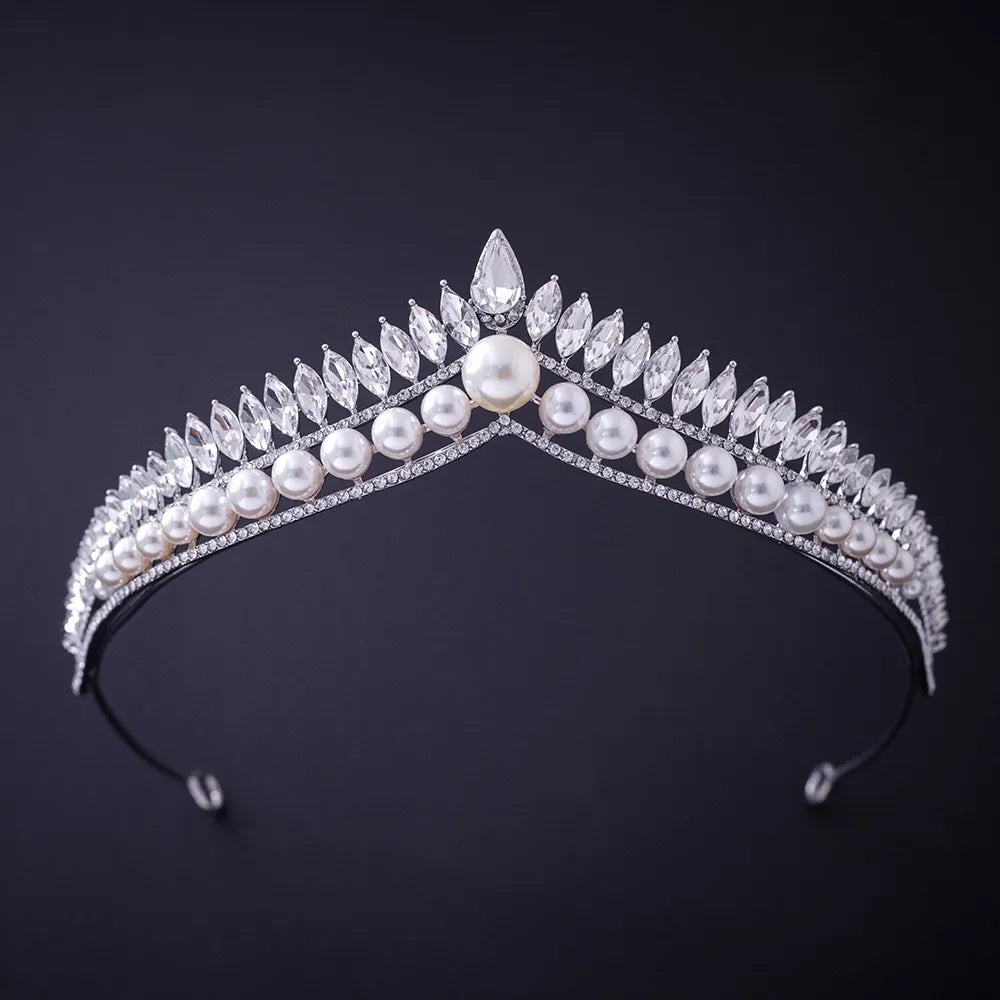 Silver Color Crystal Rhinestone Crown and Tiara Wedding Hair Accessories Bridal Tiaras Hair Crown Wedding Headpiece Women Diadem