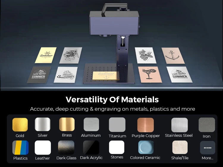 Fast Delivery GWEIKE G2 PRO DIY Mini Multi Function 6.5kg Portable 20W 30W Metal and Nometal Fiber Laser Marking Machine