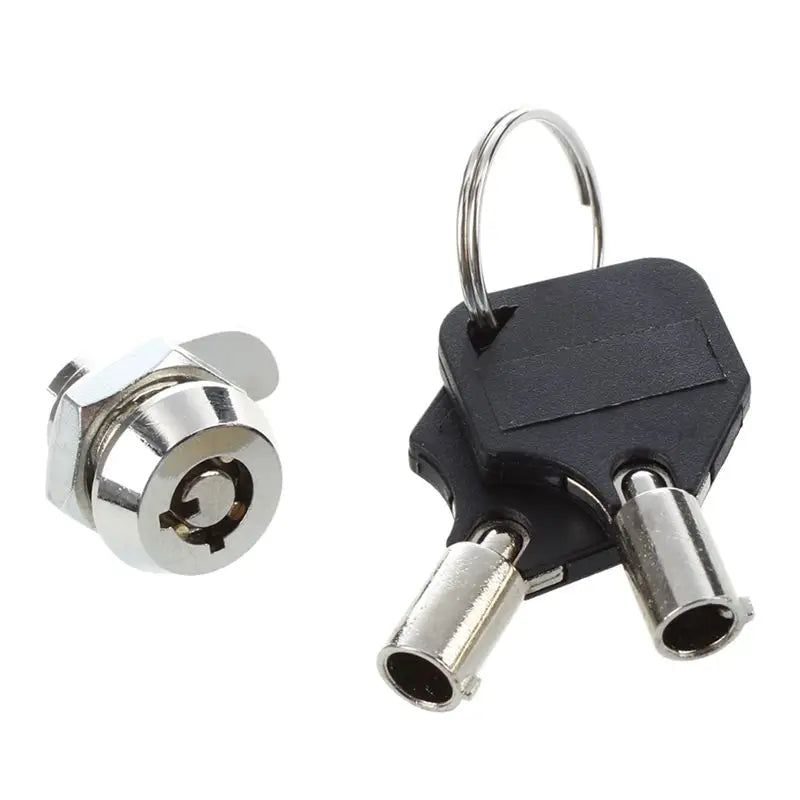 HOT- Cabinet Door Quarter Turn Security Tubular Cam Lock w Keys