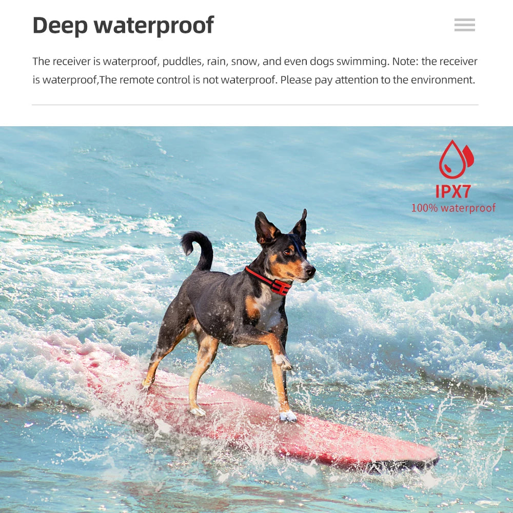 New 500m Waterproof Dog Training Collar Pet Remote Control Rechargeable Shock sound Vibration Dog Collar Remote Controller