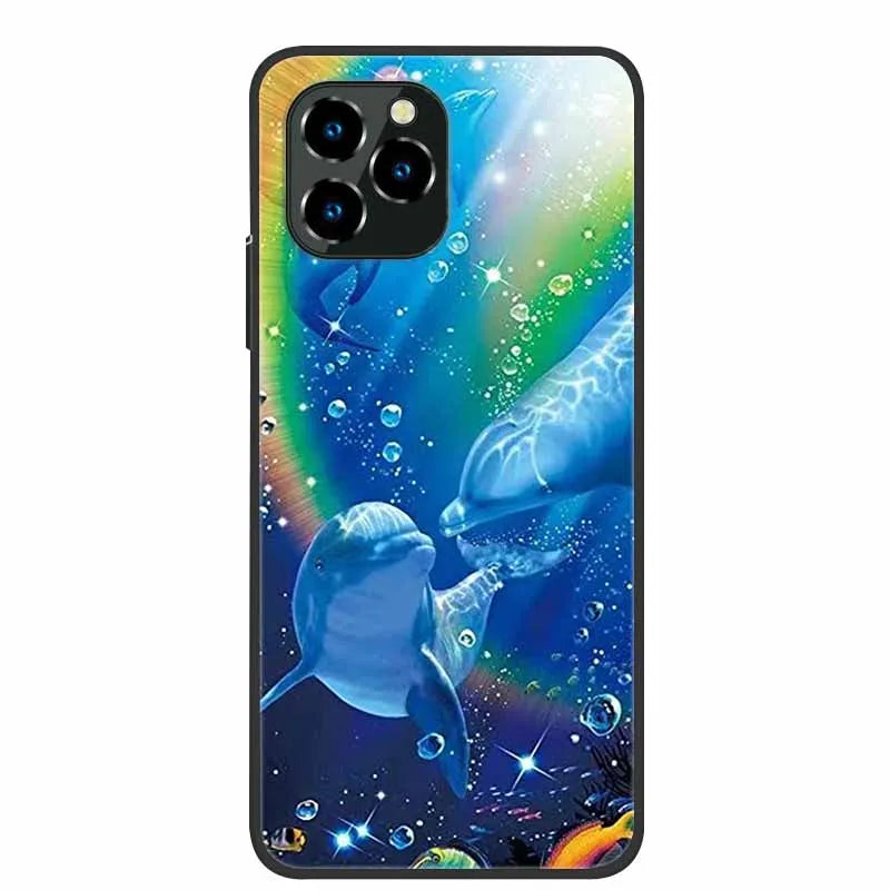 For Oukitel C21 Pro Case Luxury Silicone TPU Soft Cover Phone Case For C 21 pro coque Shockproof Protector Cartoon Capa Funda