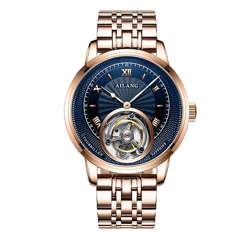 AILANG new authentic luxury real tourbillon mechanical watch fashion business waterproof men's watch