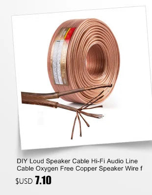 HUALIWEN DIY HIFI Audio Cable Oxygen Free Pure Copper Speaker Cable For Car Audio Home Theater Audio Wire Soft Touch Cable