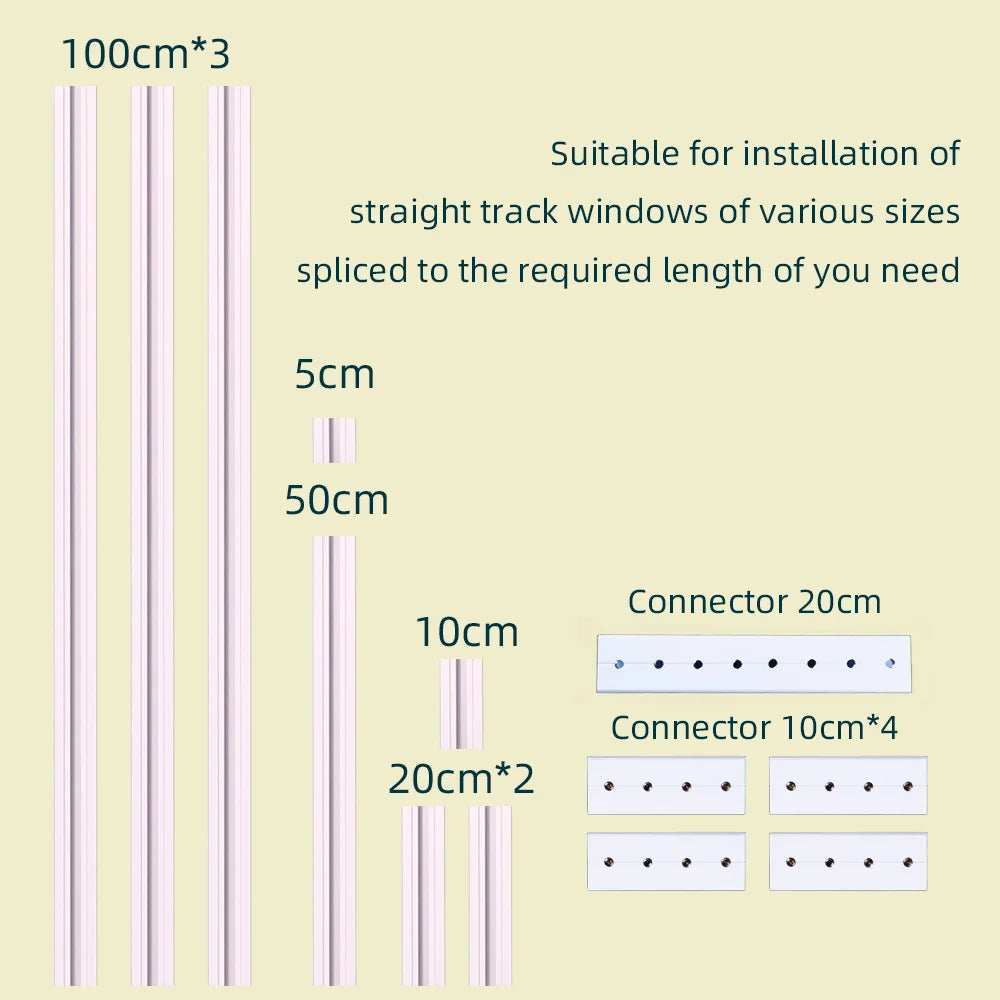 4.2Meter DIY Splicing Track Set Smart Curtain Track Electric Sunny Room Curtains Motor Kit