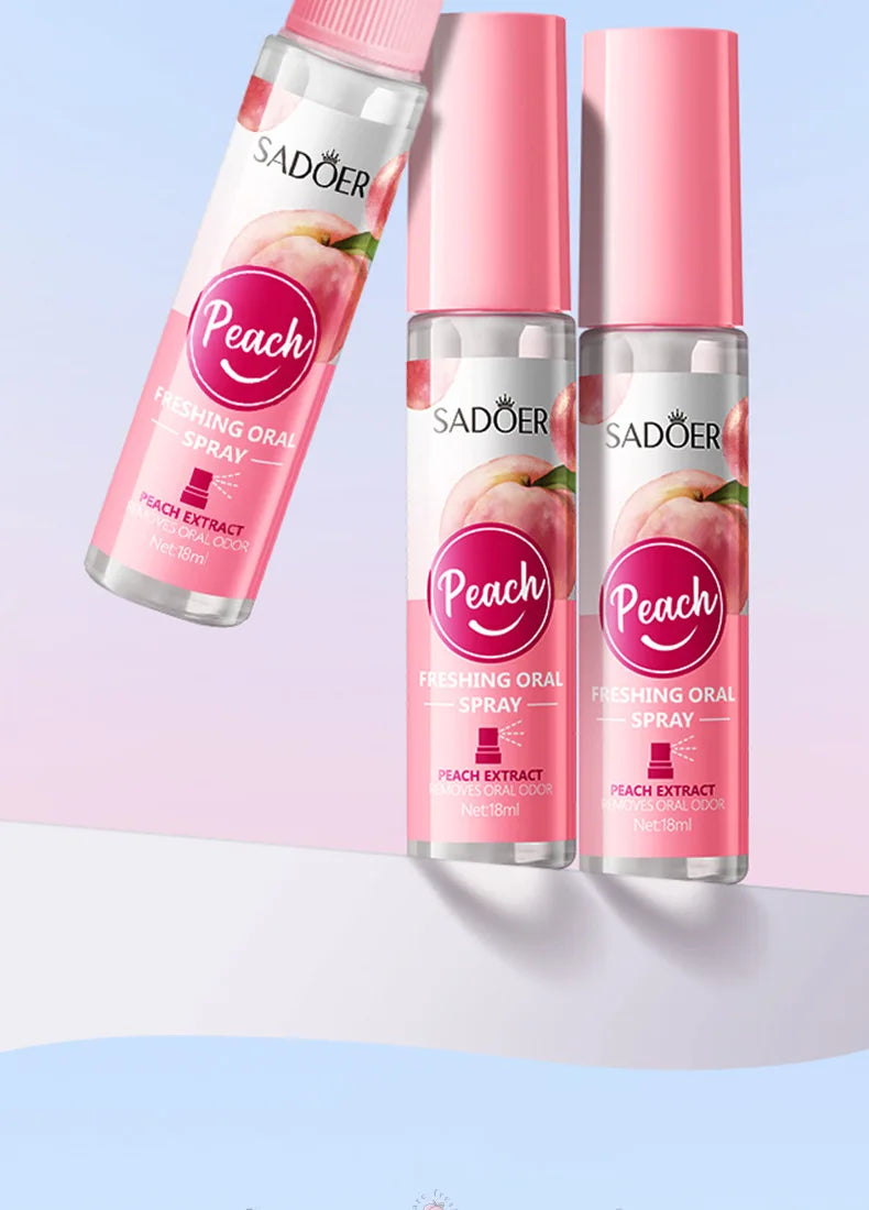 Peach Mint Lemon Fresh Breath Mouth Spray Fresh Breath Mild Remove Bad Breath Bring a Cool and Comfortable Experience