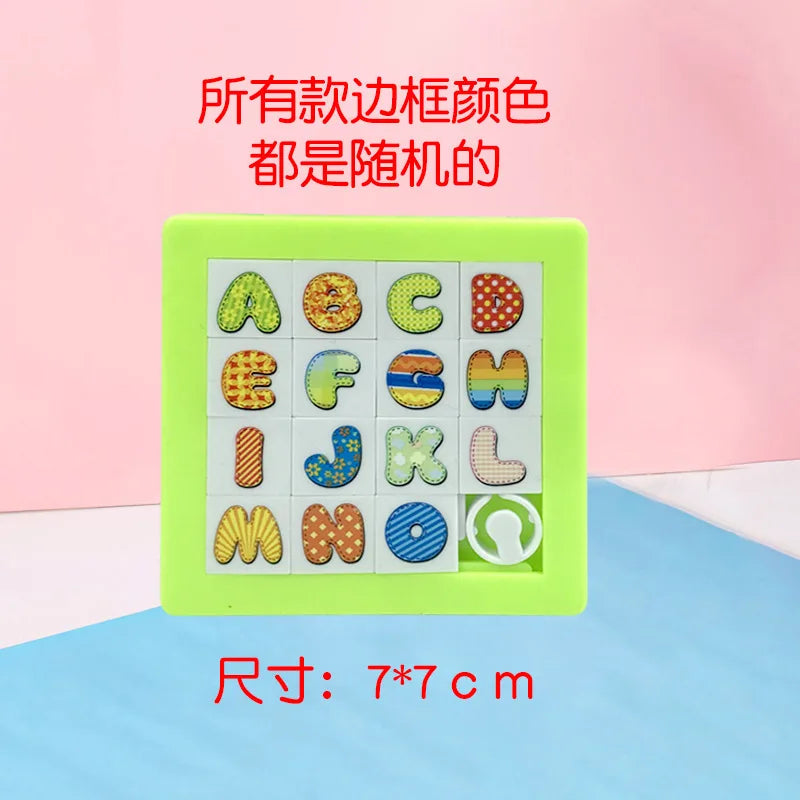 Wholesale Digital Huarong Road Plane Educational Toy Alphabets Kids Alphabet Jigsaw Puzzle