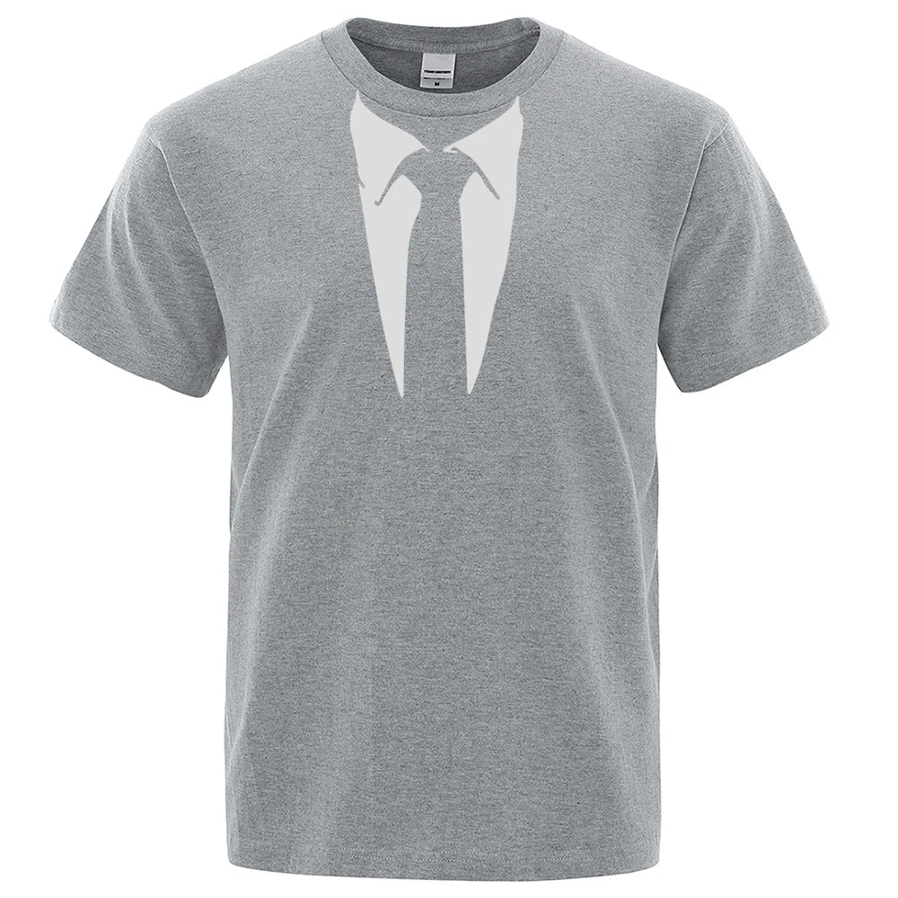 2024 New Summer Men T-shirt Homme Tees Retro Tie Funny T Shirt Man Streetwear Cotten Short Sleeve Top Tees Casual T-Shirts