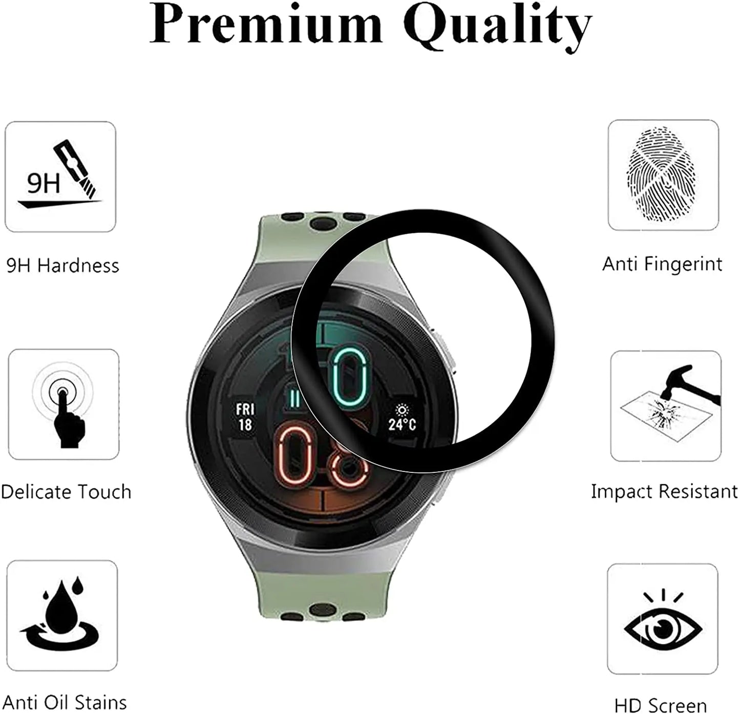 Screen Protective Film For Huawei Watch GT 2e Watch proteccion Clear 3D Fibre Soft Transparent GT2e Film Full Cover Accessories