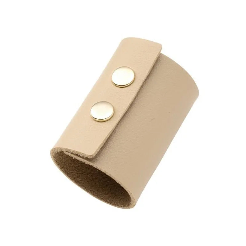 Woman Ponytail Accessories PU Hair Tie Headdress Punk Hair Accessories Leather Hair Scrunchies Hair Band