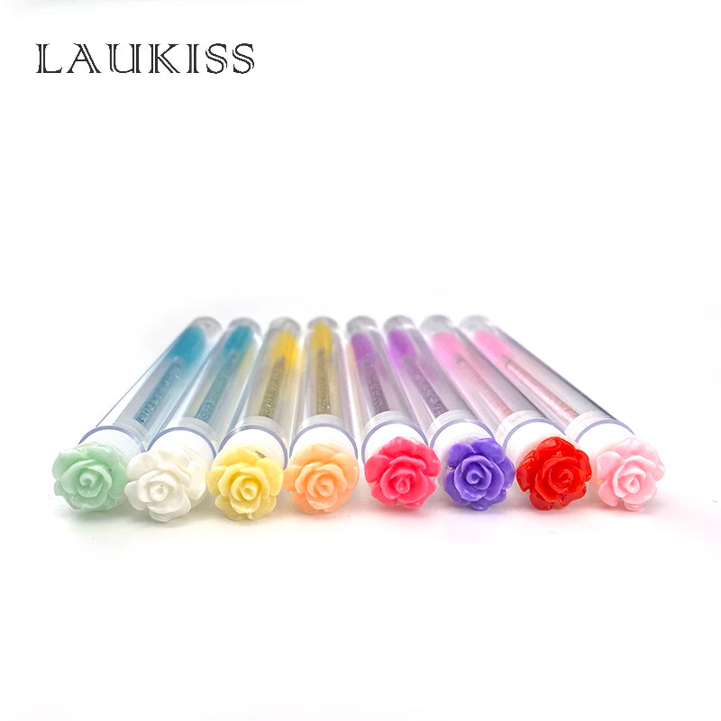 Customized Logo Eyebrow Brush Tube Reusable Eyelash Brush Dust-Proof Mascara Applicators Makeup Brush 50/100pcs LAUKISS