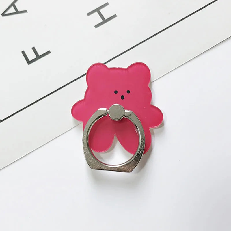 Universal Ring Holder Mobile Phone Holder Stand Cute Candy Color Bears Finger Ring Holder suporte celular For All Phone Table