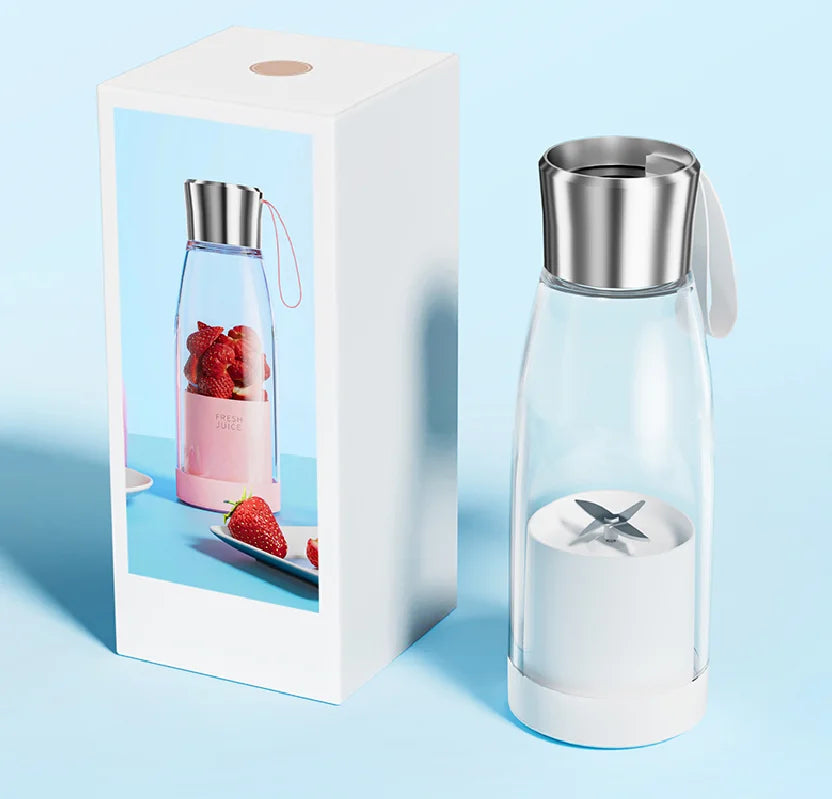 2024 New Big Capacity 450ml Fresh Fruit Juicer 4 Blades 304 Stainless Steel Blades High Quality Portable Rechargeable Juicer Cup