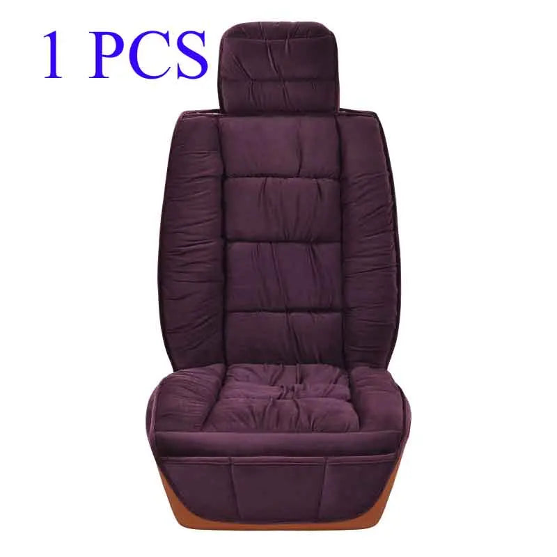 Plush Cotton Car Seat Cover Winter Surrounded Warm Winter Cushion Faux Fur For Seat Protector Mat Car Interior Accessories