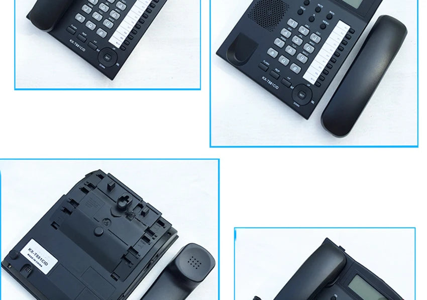 Desktop Corded Telephone, Wired Landline Phone for Home/Hotel/Office, Handsfree, with Blue Backlit, Caller ID, in English