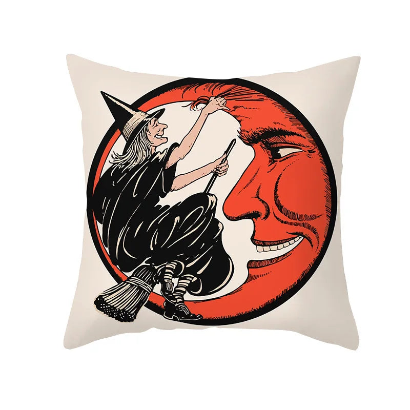 New Arrival Halloween Digital Print Cushion Cover Holiday Home Decoration Pillow Nordic Style Pillow Cover