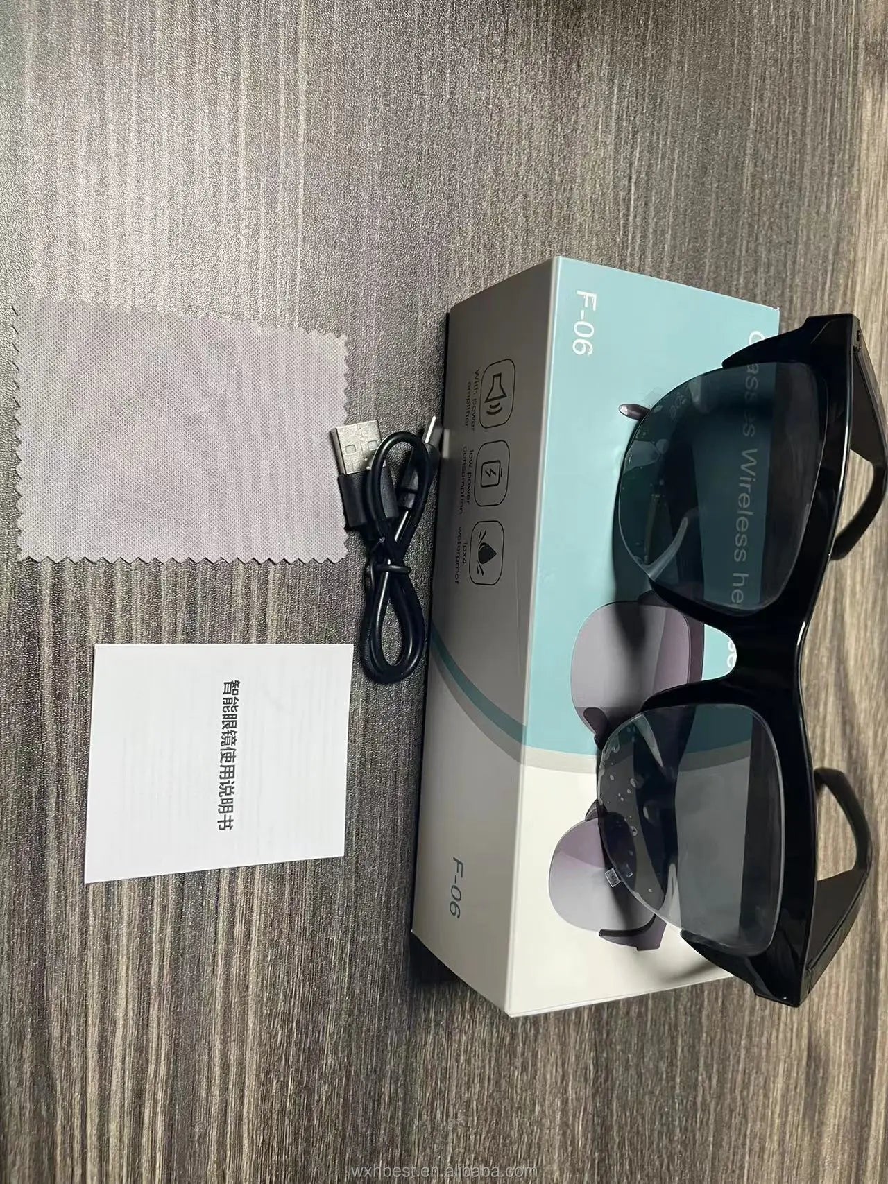 Fashion Trending Style TWS Wireless for Smart Sunglasses Earbuds F06 V5.3 Waterproof Stereo Calling Music Player Driving