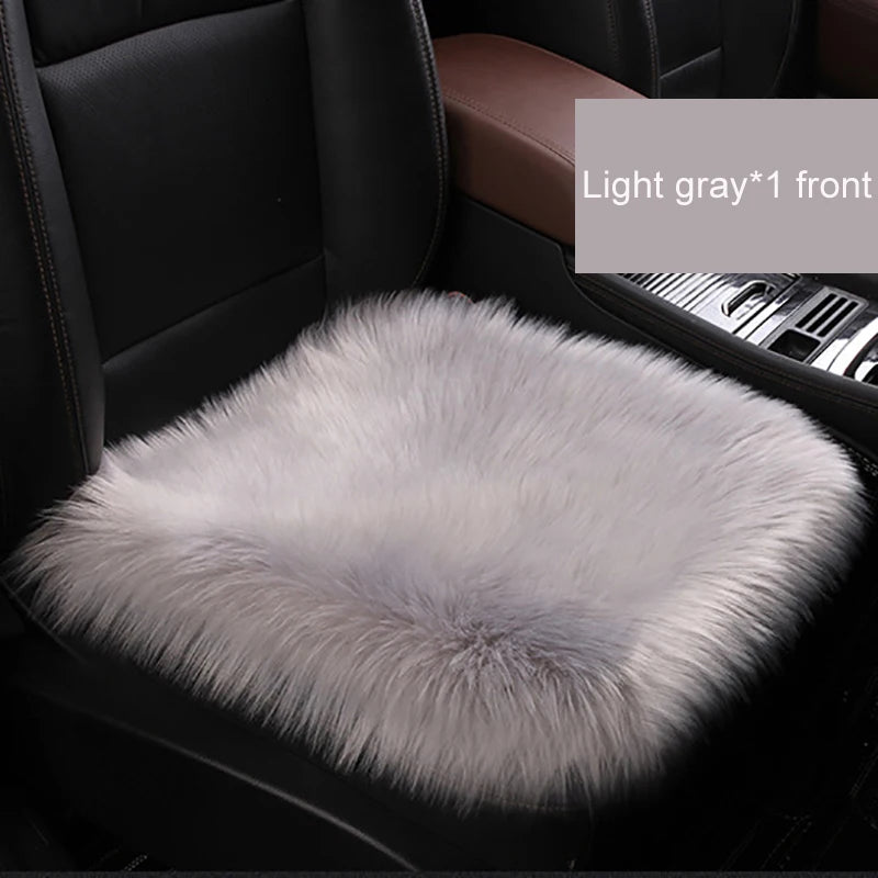 Artificial Wool Car Seat Cushion Winter Plush Auto Seat Cloak Universal Warm Car Seat Cover For Kia Lada Vesta Renault Skoda etc