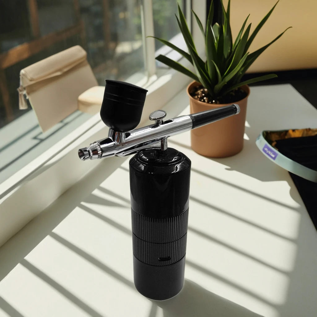 DIY Nail Manicure Airbrush Air Compressor Makeup Kit Nano Mist Sprayer Gun for Cake Painting Tattoo Craft Barber Beauty Spa Use