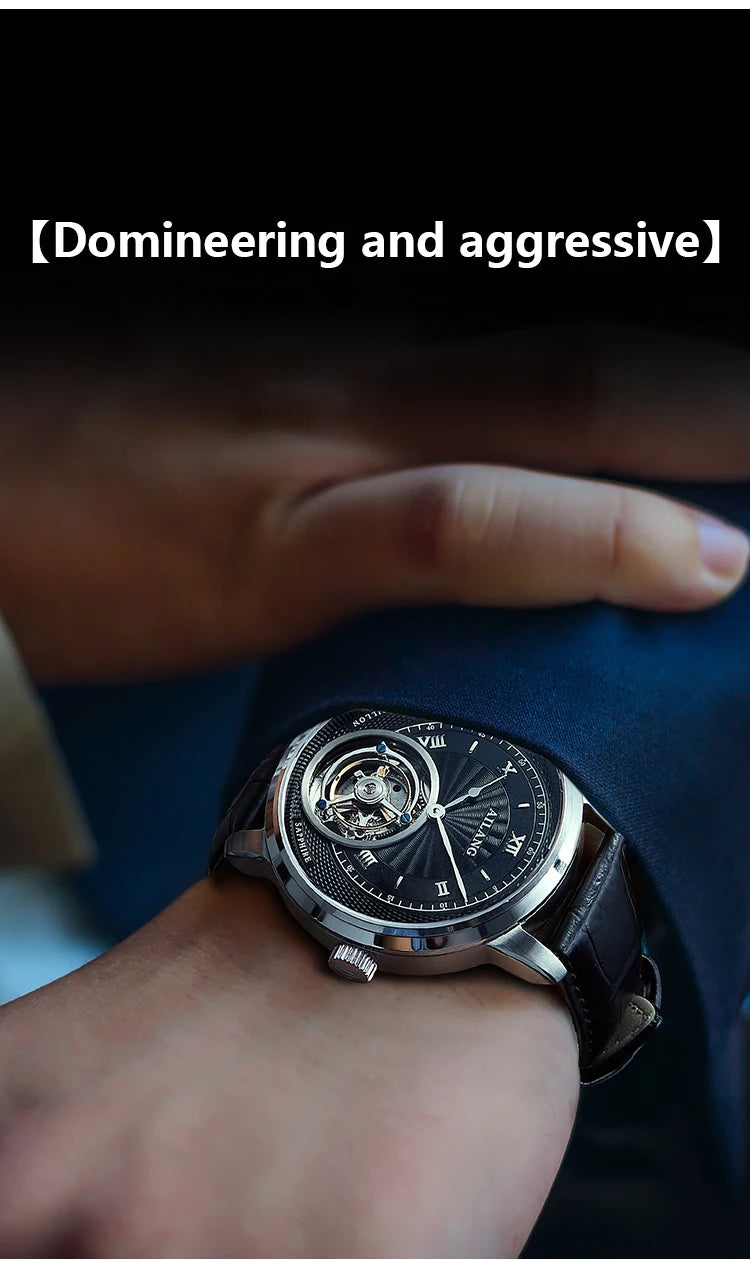 AILANG new authentic luxury real tourbillon mechanical watch fashion business waterproof men's watch