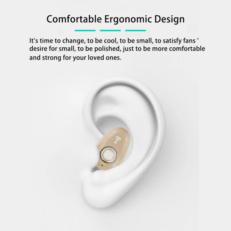 Mini Invisible Ture Wireless Earphone Noise Cancelling Bluetooth Headphone Handsfree Stereo Headset TWS Earbud With Microphone