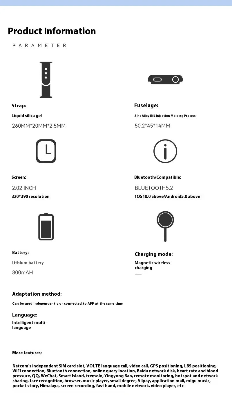 HW ULTRA 2 CALL Smart Watch Card Call Video Front and Rear Dual Camera Positioning Function WeChat