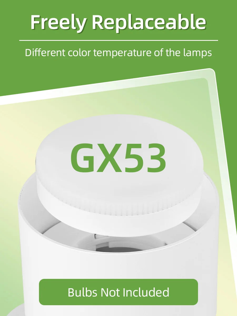 New Design Surface Mounted Highlight GX53 Adjustable Angle Indoor Light Led Cob Downlight/Ceiling Downlights/Down Lamps