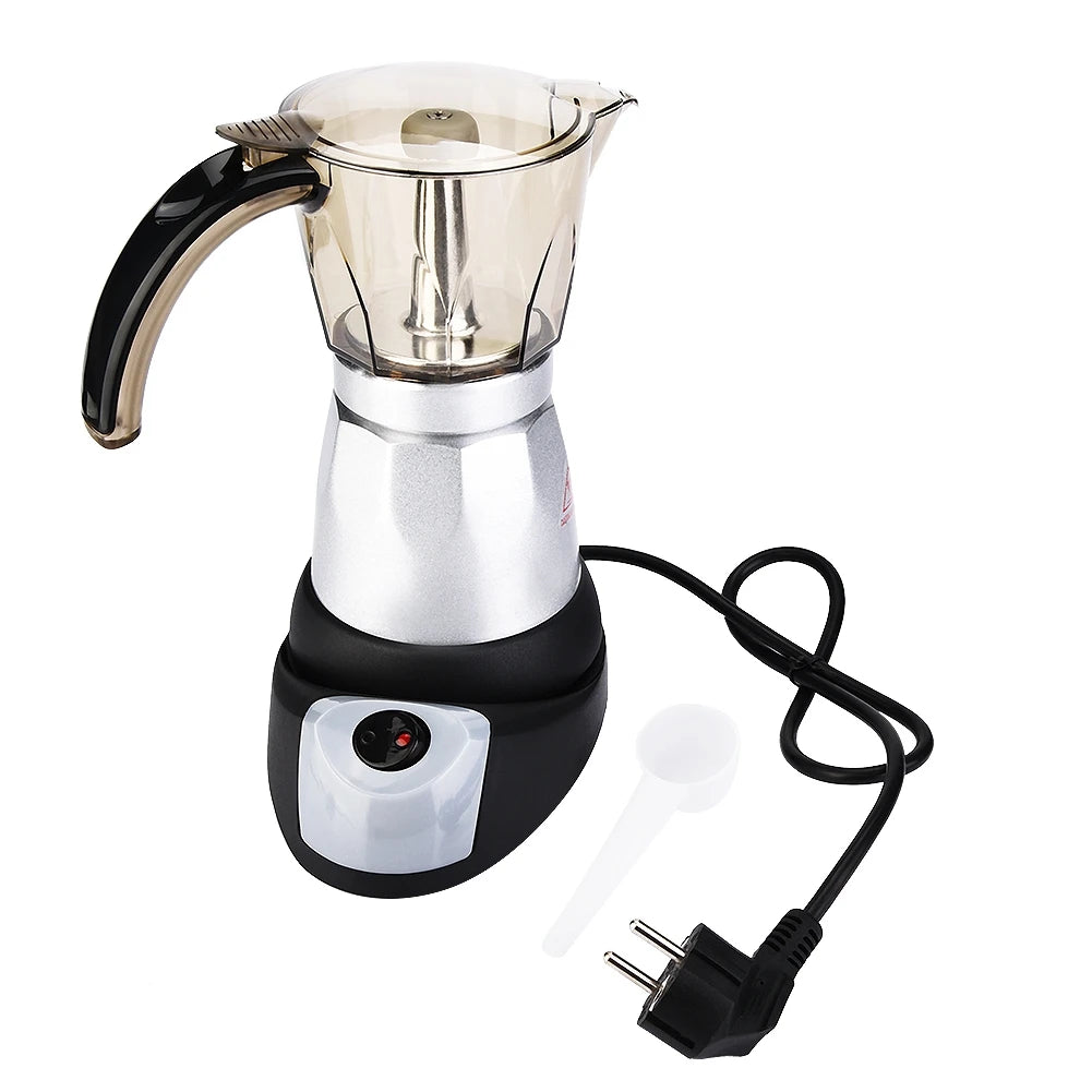 150ml/300 ml 3-6 Cups 480W Electric  Pot Detachable Kitchen Stovetop Coffee Maker EU Plug
