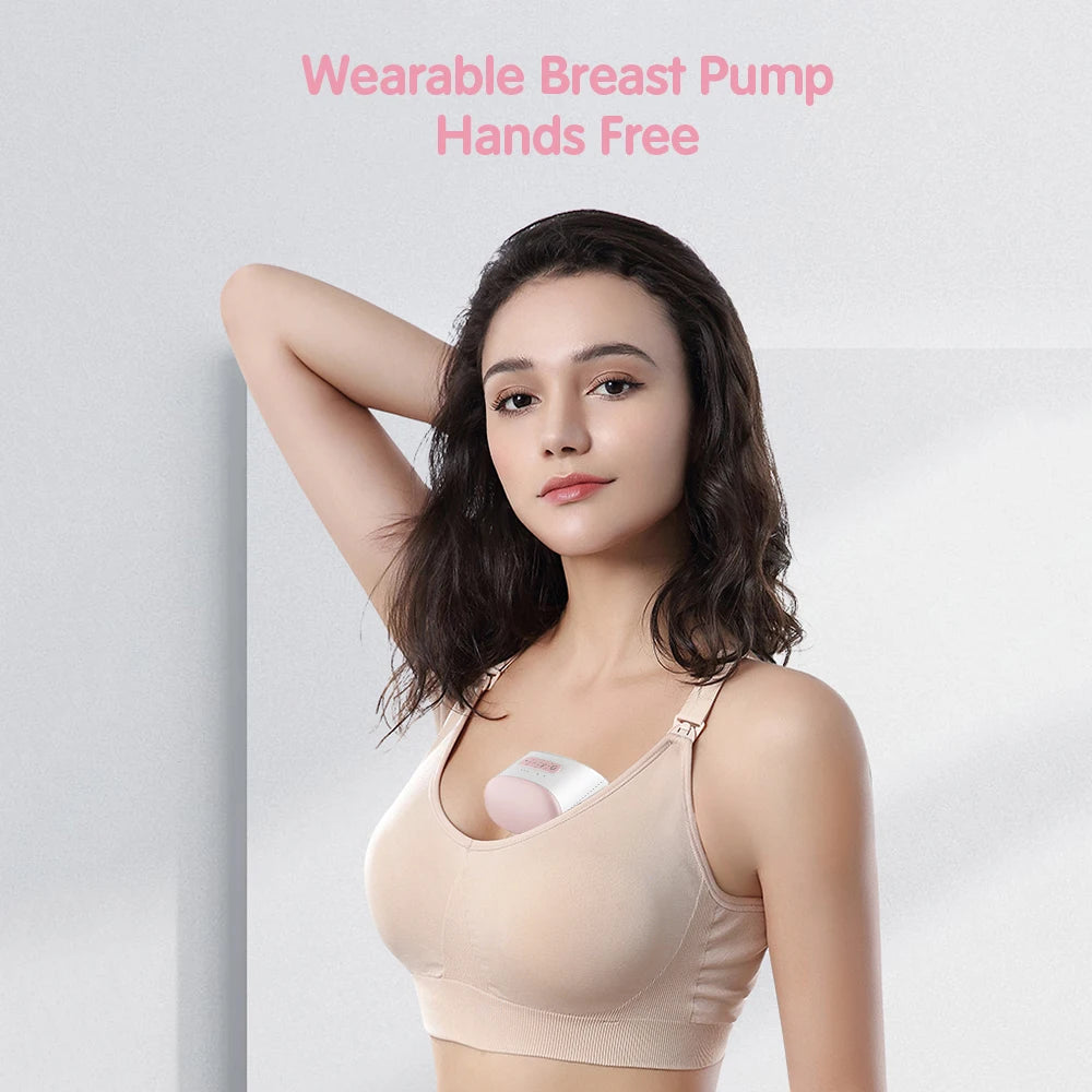 2/1pcs BB-P1 Wearable Breast Pump Hands Free Electric Portable Wearable Breast Pumps BPA-free Breastfeeding Milk Collector