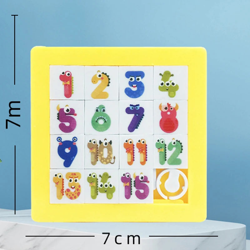 Wholesale Digital Huarong Road Plane Educational Toy Alphabets Kids Alphabet Jigsaw Puzzle