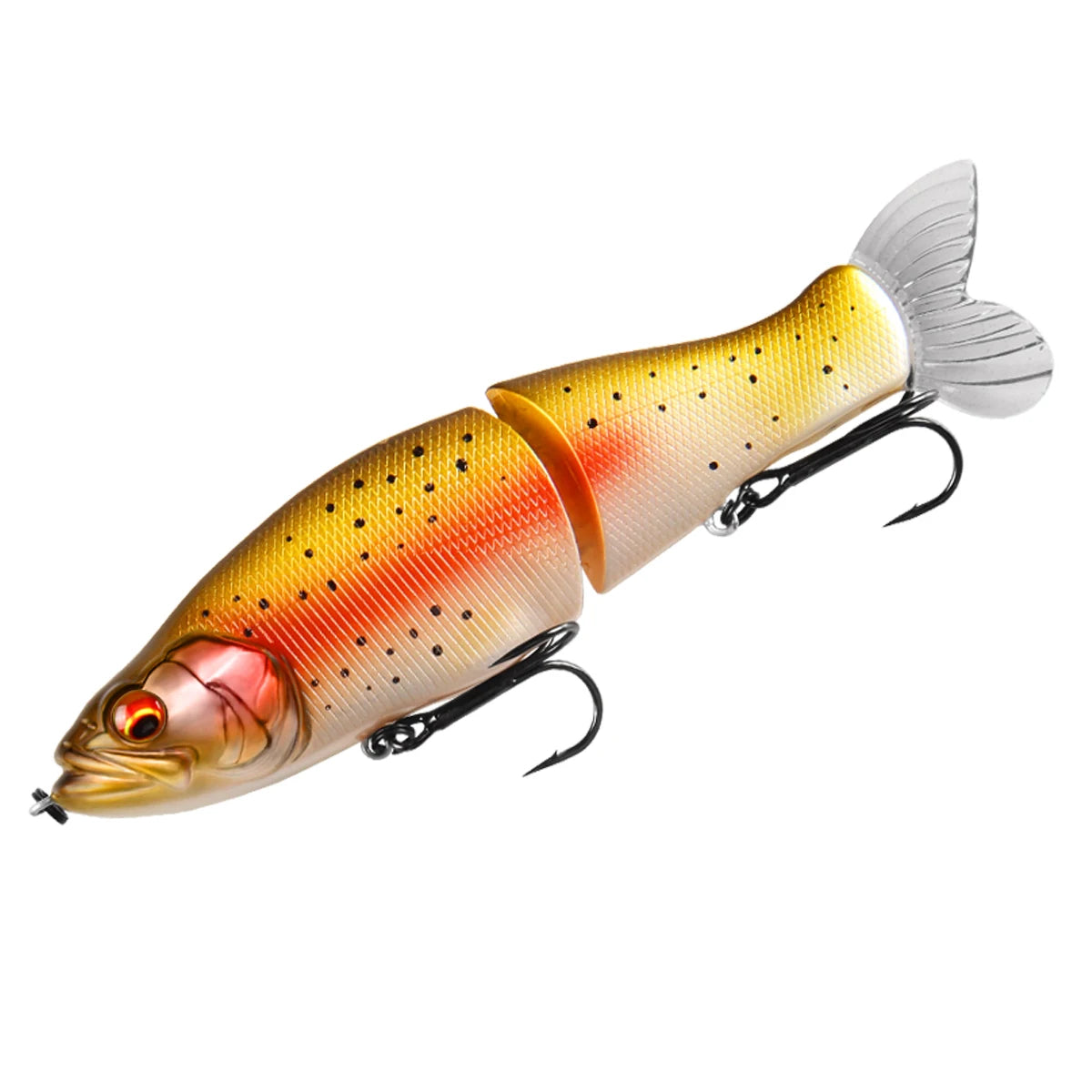 BEARKING Top Fishing Lures 135mm 1oz Jointed minnow Wobblers ABS Body with Soft Tail SwimBaits soft lure for pike and bass