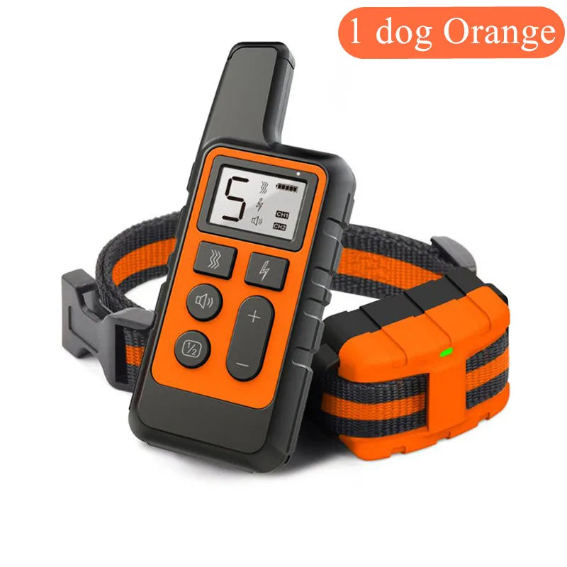 New 500m Waterproof Dog Training Collar Pet Remote Control Rechargeable Shock sound Vibration Dog Collar Remote Controller