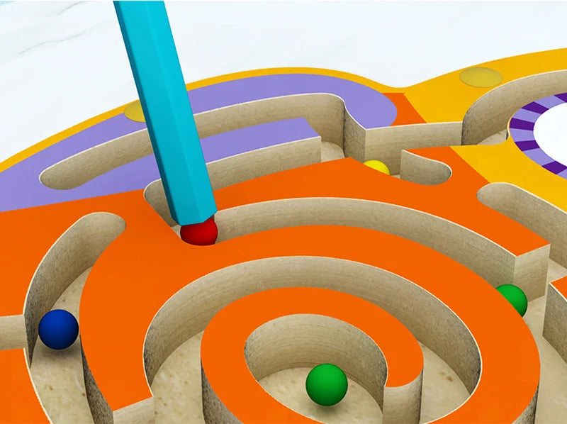 Baby Montessori Toys For Kids 2 to 4 Years Old Learning Educational Toys Children Magnetic Maze Busy Board Wooden Puzzle Game