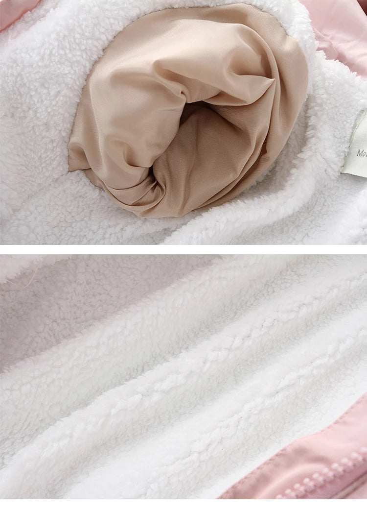 0-24 Months Newborn Baby Jumpsuit Winter Cotton Baby Romper With Gloves Hooded Thicken Boys Snowsuit Girl Clothing Set