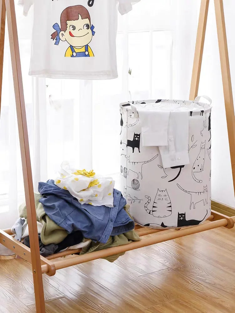 Factory Direct Sale Foldable Laundry Basket for Dirty Clothes Canvas Storage Laundry Baskets