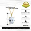 RINNTIN APN Shiny Luxury Fashion Gold Plated 925 Sterling Silver Crystal Zircon Geometric Pendant Necklace for Women Jewelry