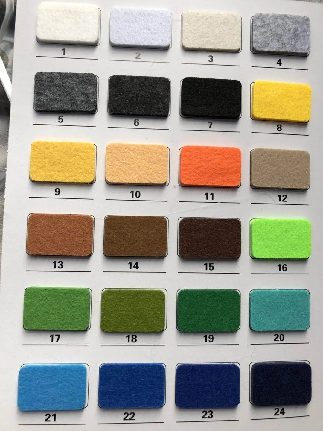 1mm 2mm 3mm 4mm 5mm Non Woven Needle Color Polyester Felt