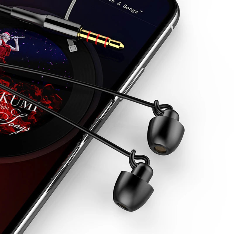 ASMR Earphone Hifi Headset Noise-Cancel Sleeping Earbud Soft Silicone Headset TPE Wire No Ear Pressure Earbuds For Xiaomi Huawei